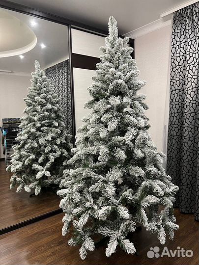 Заснеженная искусственная елка 2.20м