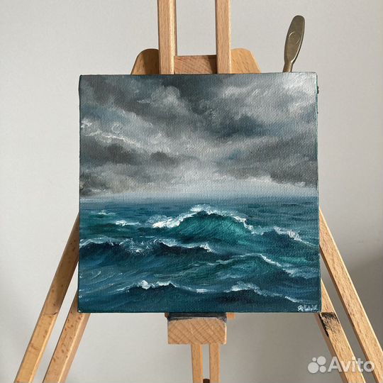 Картина маслом море