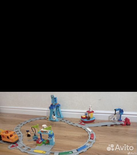 Lego duplo железная дорога 10875, пожарная