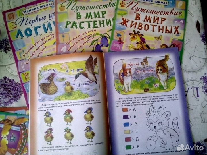 Прописи, раскраски, апликации