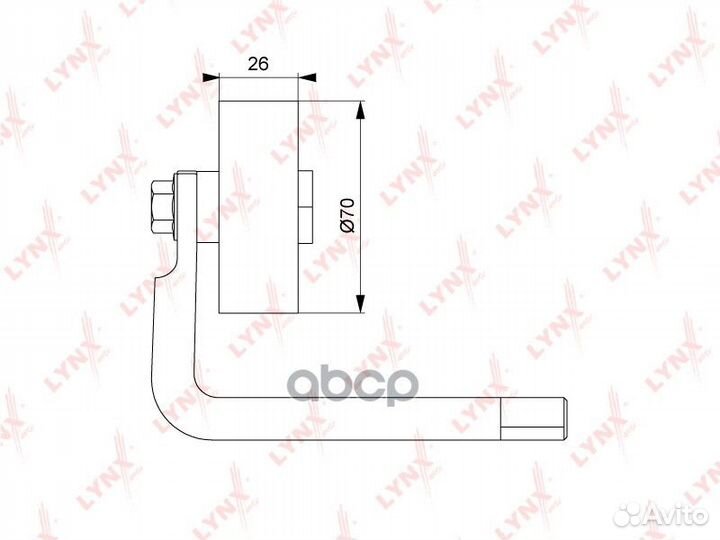 Ролик натяжной приводного ремня PB5116 lynxauto