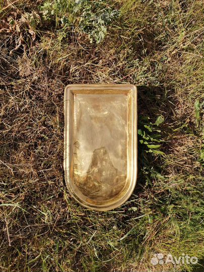 Поднос старинный латунный самоварный 40 см Оригина