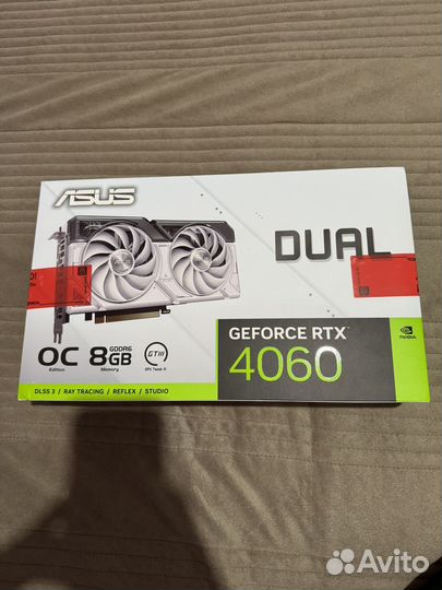 Видеокарта asus GeForce RTX 4060 Dual White OC