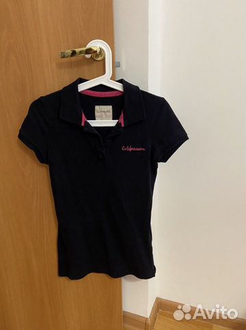 Поло черное, размер S