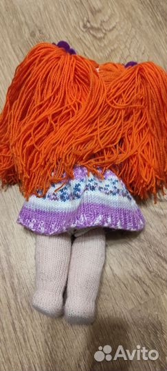 Кукла ручной работы, вязанная