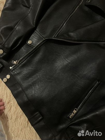Кожаная куртка косуха женская