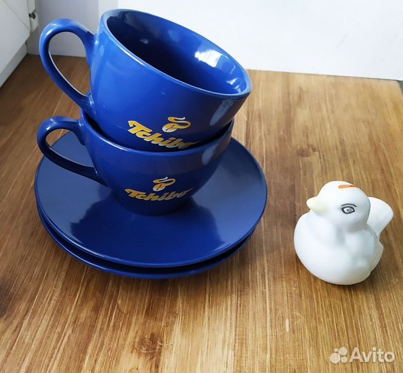 Ваза/ салатник кобальт, чайные пары Чибо