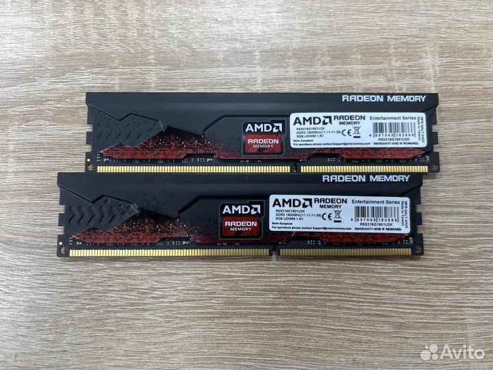 AMD Radeon DDR3 2x8Gb (Комплект)