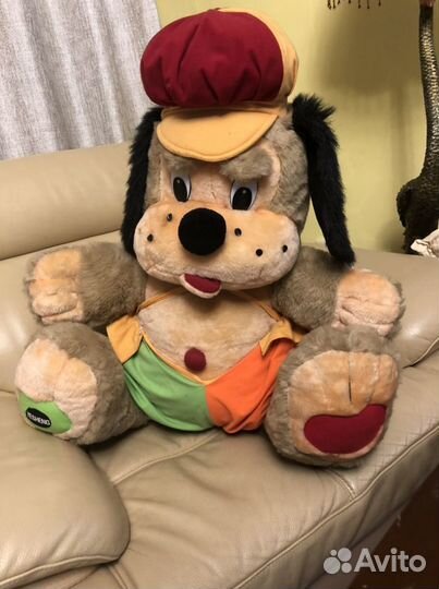 Собака-клоун, большая мягкая игрушка