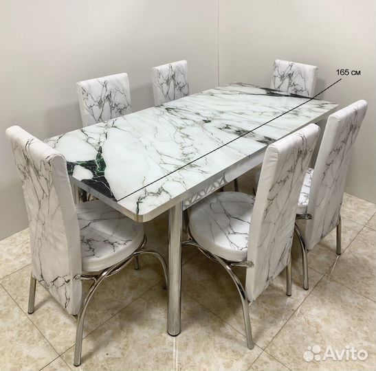Стол со стульями 6шт