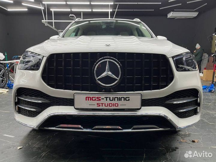Решетка + пороги + диффузор Mercedes GLE v167 гле