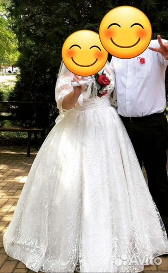 Свадебное платье пышное 48-50 размер