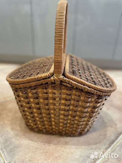 Корзина плетеная для пикника/хранения/фотосессий