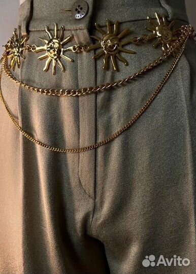 Ремень винтаж металлический стиль Versace