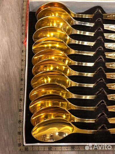 Набор чайных ложек 12 штук мельхиор