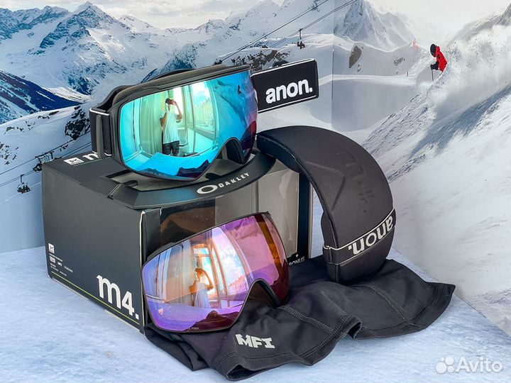 Горнолыжная маска Anon M4 Toric Blue + Pink