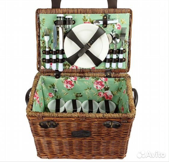 Корзина для пикника плетеная