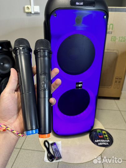 Большая метровая портативная колонка Eden 1500W