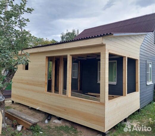 Пристройки веранды бани