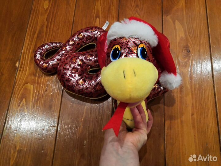 Мягкая игрушка Змея с сумочкой. Новая