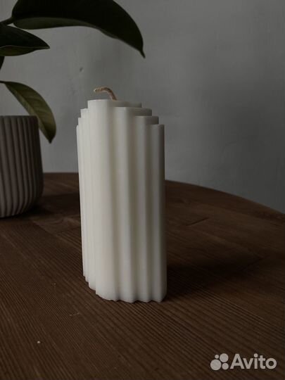 Натуральные свечи zara H&M рифленные