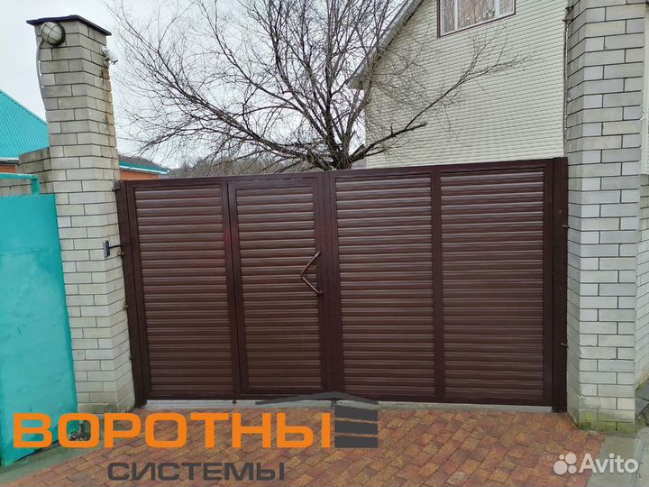 Ворота распашные уличные