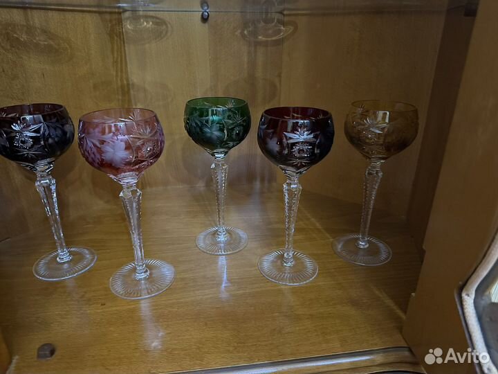 Фужеры цветной хрусталь германия