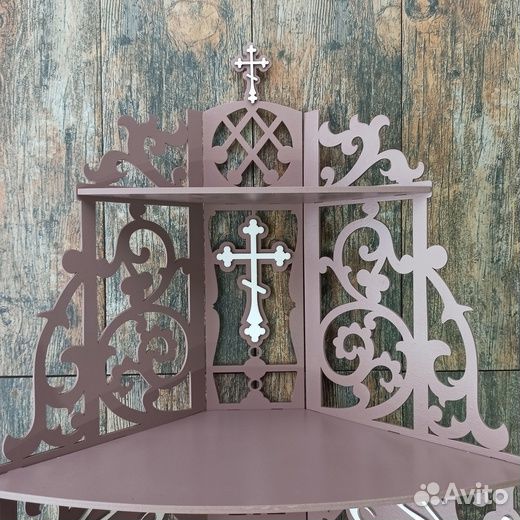 Полка для икон угловая 3 яруса Модель 018