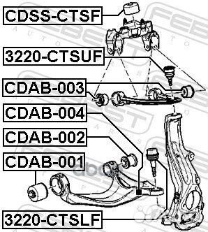 Сайлентблок переднего нижнего рычага cdab-004