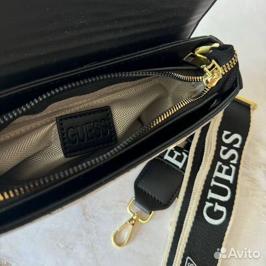 Сумка женская Guess седло серого цвета