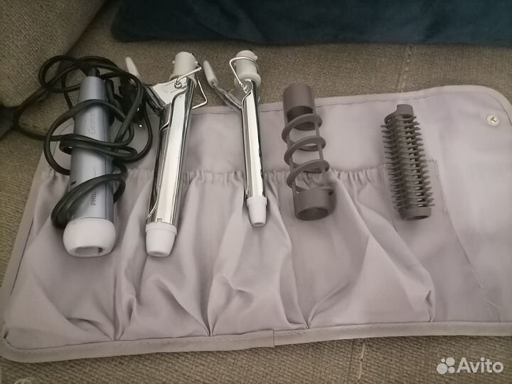Щипцы для завивки волос philips набор