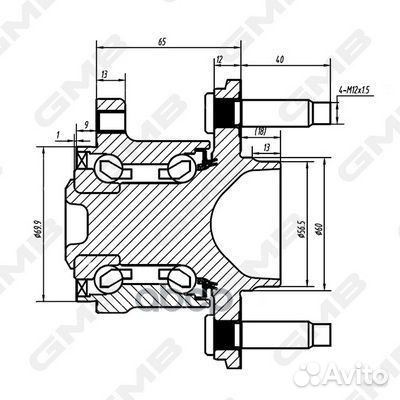 Ступица, задняя (с ABS) GH34860M GMB