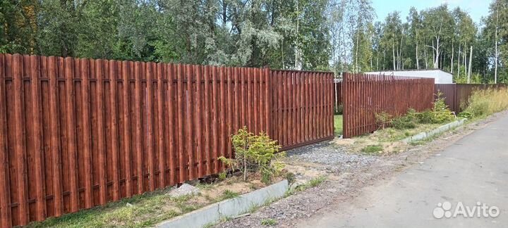 Производство заборов из евроштакетника