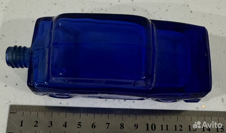 Флакон для духов синее стекло машина винтаж СССР