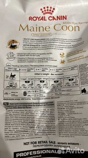 Корм для котят Мэйн Кунов/корм для котят