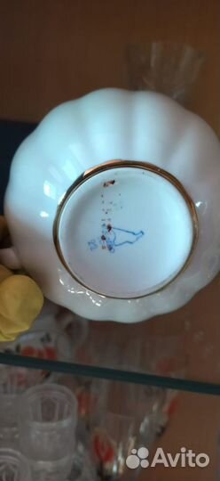 СССР молочник фарфоровый,Дулëво1968-1991гг