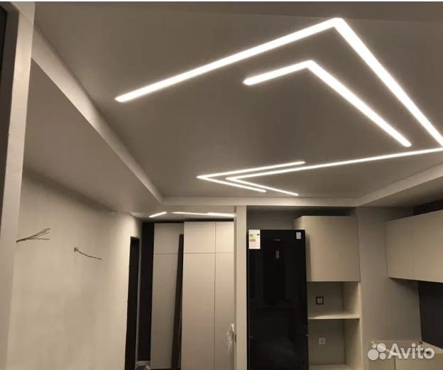 Светлвые линии и все виды натяжных потолков