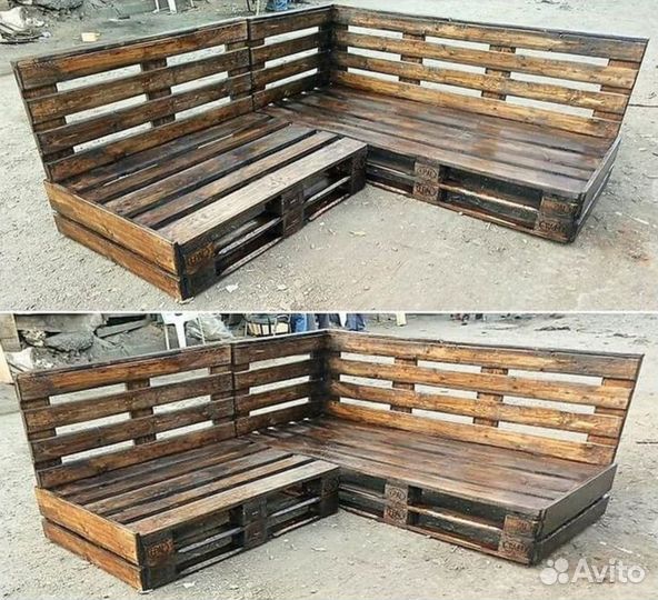 Лавочка из поддонов