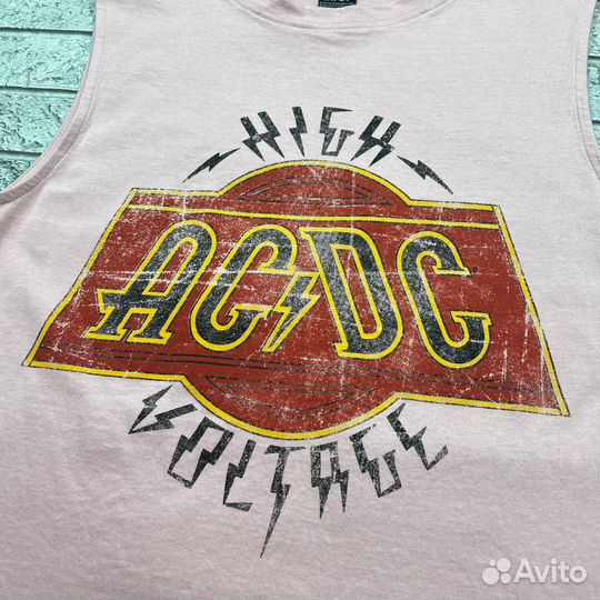 Майка acdc x Tank Singlet size 16 Pink Sleeveless