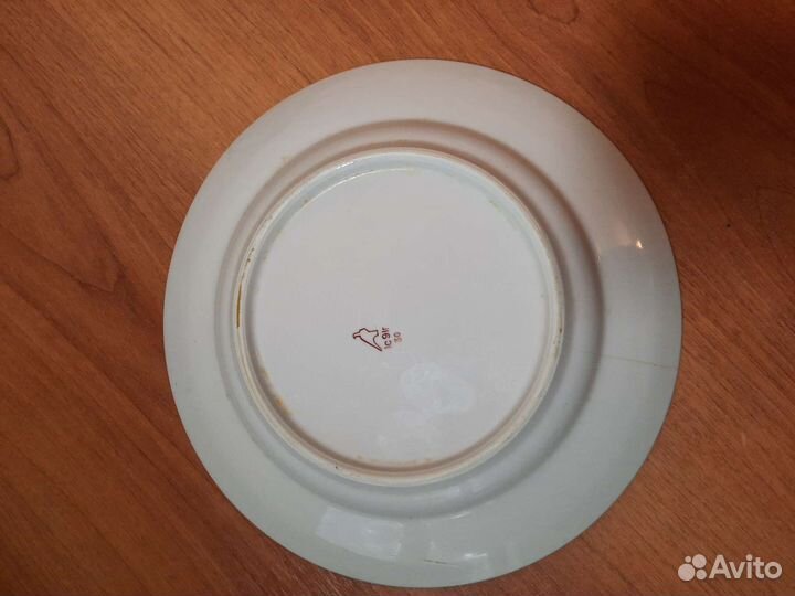 Тарелка Дулёво СССР кобальт 24 см