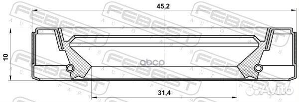 Сальник привода 31.4x45.2x10 Febest 958