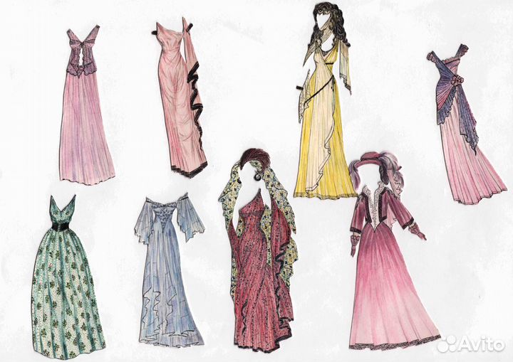 Бумажные куклы с одеждой для вырезания