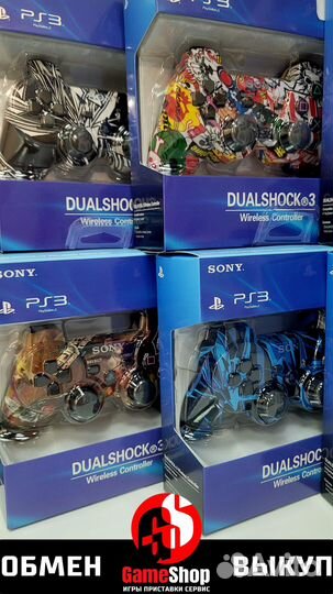 Геймпады для PS3 DualShock новые (разные цвета)