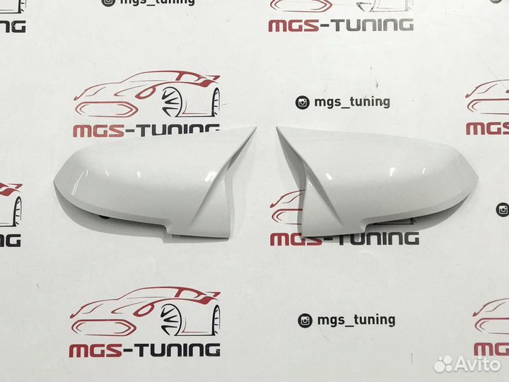 Крышки на зеркала М3 на BMW F30 белые