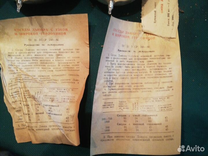 Колба для термоса СССР