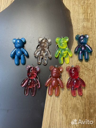 Брелок мишка из эпоксидной смолы