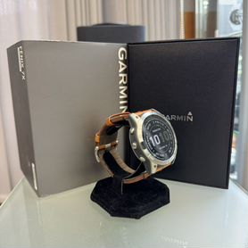 Часы Garmin Fenix 7X Sapphire Solar титан + кожа