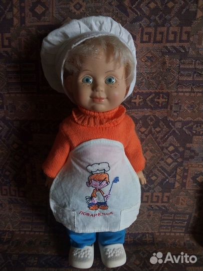 Кукла Поваренок 1970-80, редкая 33см