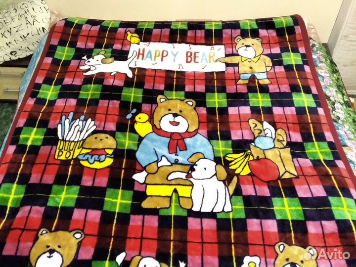 Плед плюшевый детский и накидка на кресло