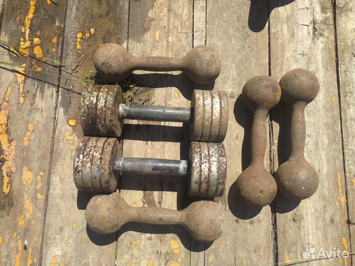 Гантели СССР,парные,4 кг и 6 кг